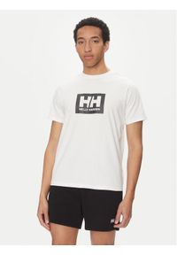 Helly Hansen T-Shirt Box 54597 Biały Regular Fit. Kolor: biały. Materiał: bawełna