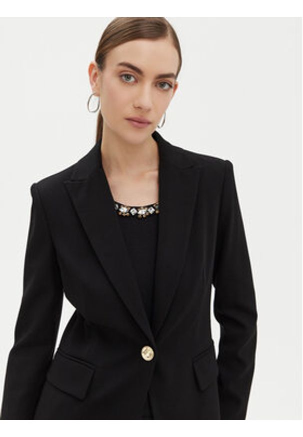Pinko - PINKO Marynarka Signum 100254 Czarny Regular Fit. Kolor: czarny. Materiał: wiskoza