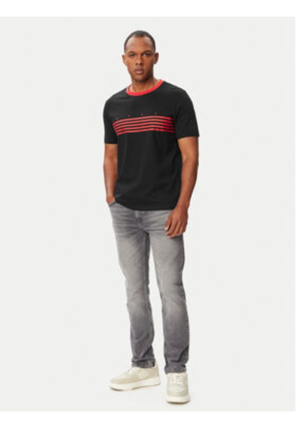 Hugo - HUGO T-Shirt Dempsy 50563796 Czarny Regular Fit. Kolor: czarny. Materiał: bawełna