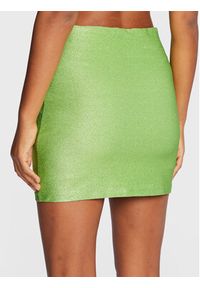 Gina Tricot Spódnica mini 19307 Zielony Slim Fit. Kolor: zielony. Materiał: syntetyk