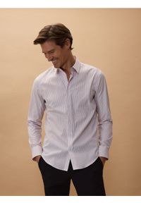 Reserved - Koszula slim fit w paski - wielobarwny. Materiał: bawełna, tkanina. Wzór: paski