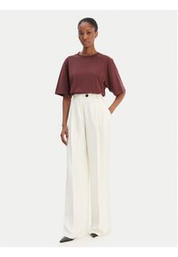 BOSS T-Shirt Enismall 50523256 Brązowy Oversize. Kolor: brązowy. Materiał: bawełna #3