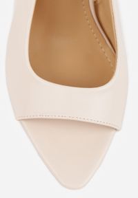 Born2be - Beżowe Sandały VICES na Szpilce z Odkrytym Noskiem i Piętą Olopis. Okazja: na co dzień, na ślub cywilny, na wesele. Zapięcie: pasek. Kolor: beżowy. Materiał: jeans. Obcas: na szpilce. Styl: casual, elegancki, klasyczny, wizytowy #5