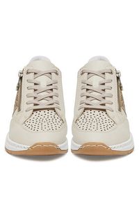 Rieker Sneakersy N4344-60 Beżowy. Kolor: beżowy. Materiał: skóra #7