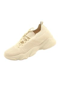 Skarpetowe Slipony Buty Sportowe Filippo DTN2184/22 Beige beżowy. Okazja: na spacer. Kolor: beżowy. Materiał: materiał. Sezon: lato. Sport: turystyka piesza #3