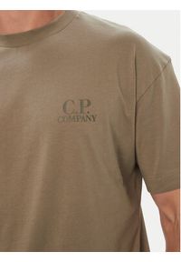 C.P. Company T-Shirt 21CMTS135A005100W Beżowy Regular Fit. Kolor: beżowy. Materiał: bawełna #5