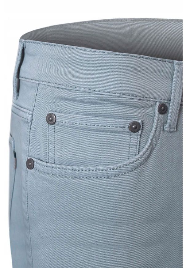 Bawełniane Spodnie Chinos, Regular - Pako Jeans - Niebieskie. Okazja: na spotkanie biznesowe, do pracy. Kolor: niebieski. Materiał: elastan, bawełna. Styl: klasyczny, biznesowy