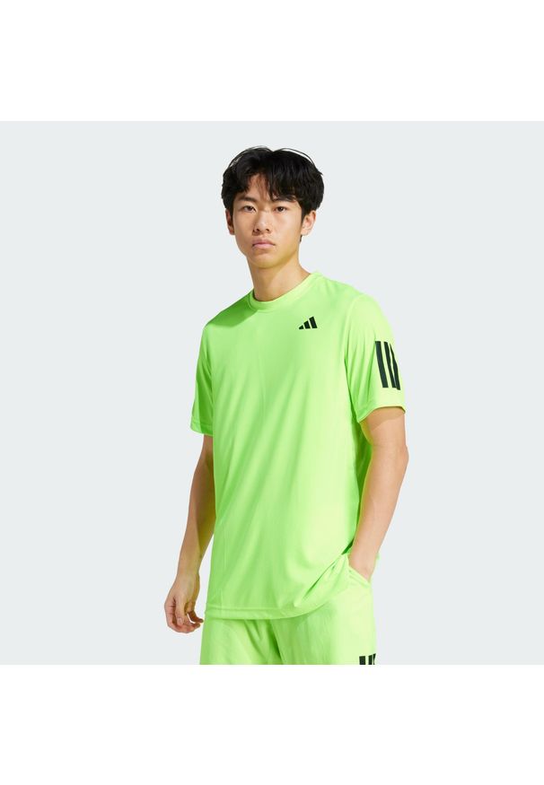 Adidas - Koszulka Club Tennis CLIMACOOL 3-Stripes. Kolor: żółty. Technologia: ClimaCool (Adidas). Sport: tenis