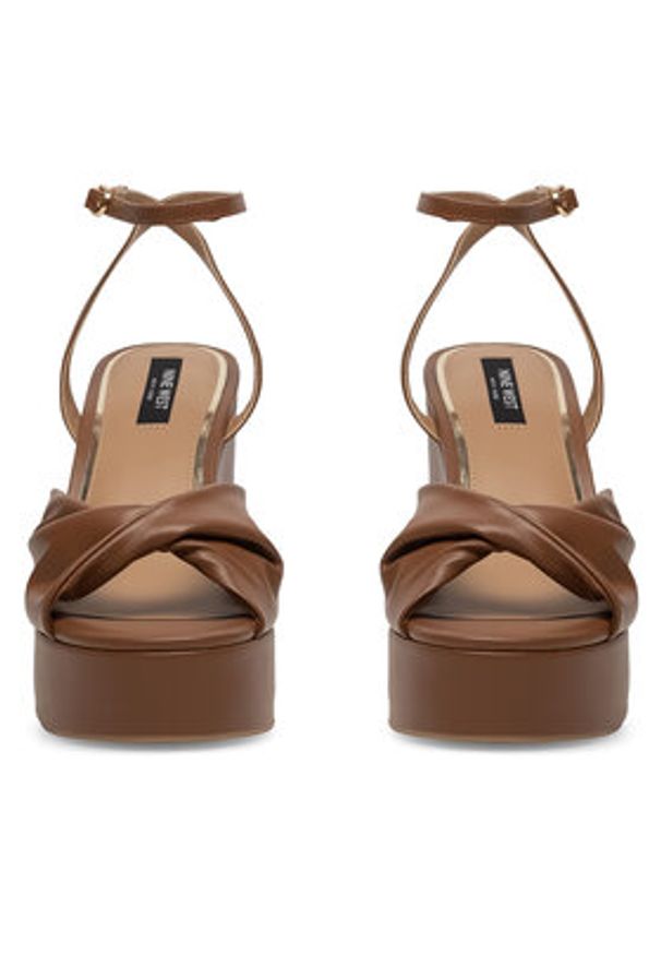 Nine West Sandały WFA2634-2 Brązowy. Kolor: brązowy. Materiał: syntetyk