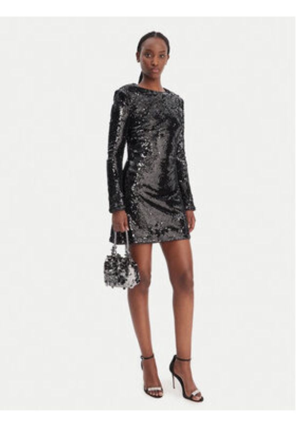 Guess Sukienka koktajlowa W6RK52 KD020 Czarny Regular Fit. Kolor: czarny. Materiał: syntetyk. Styl: wizytowy