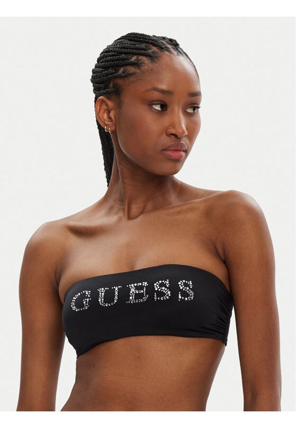 Guess Góra od bikini E5GJ56 LY00K Czarny. Kolor: czarny. Materiał: syntetyk