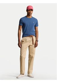 Polo Ralph Lauren T-Shirt 710671438373 Niebieski Custom Slim Fit. Typ kołnierza: polo. Kolor: niebieski. Materiał: bawełna #5