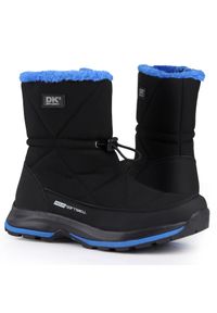 Buty damskie zimowe wodoodporne DK AKRA. Kolor: niebieski, czarny, wielokolorowy. Sezon: zima. Sport: turystyka piesza