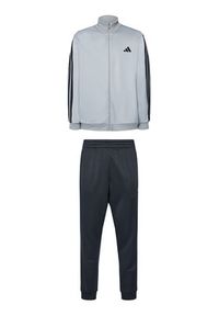 Adidas - adidas Dres Basic 3-Stripes JI8876 Szary Regular Fit. Kolor: szary. Materiał: syntetyk #8