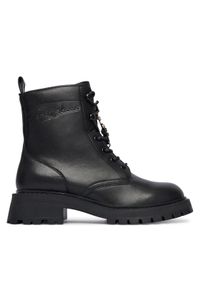 Pepe Jeans Trapery Stacy Play W PLS500022 Czarny. Kolor: czarny. Materiał: skóra