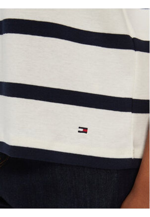 TOMMY HILFIGER - Tommy Hilfiger T-Shirt Gold Button WW0WW45628 Granatowy Regular Fit. Kolor: niebieski. Materiał: bawełna