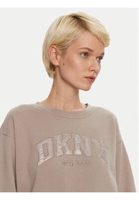 DKNY Sport Bluza DP4T9809 Beżowy Regular Fit. Kolor: beżowy. Materiał: bawełna, syntetyk. Styl: sportowy