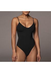 Intica - Body na ramiączkach z elastycznego materiału Robert. Kolor: czarny. Materiał: materiał. Wzór: gładki #4