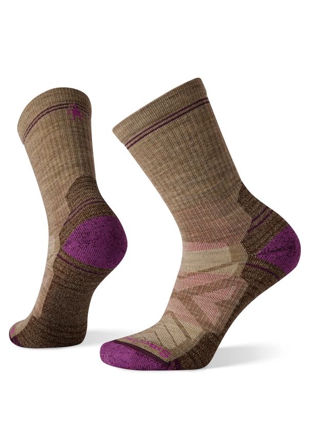 Skarpety Trekkingowe Damskie Smartwool Hike Light Cushion Crew Socks. Kolor: brązowy. Materiał: wełna. Sport: turystyka piesza