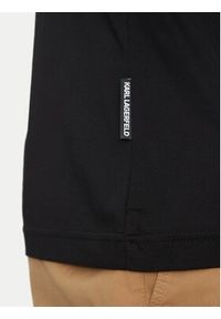 Karl Lagerfeld - KARL LAGERFELD Polo 745007 552200 Czarny Regular Fit. Typ kołnierza: polo. Kolor: czarny. Materiał: bawełna #2