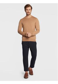 BOSS - Boss Sweter Botto-L 50476364 Beżowy Regular Fit. Kolor: beżowy. Materiał: wełna