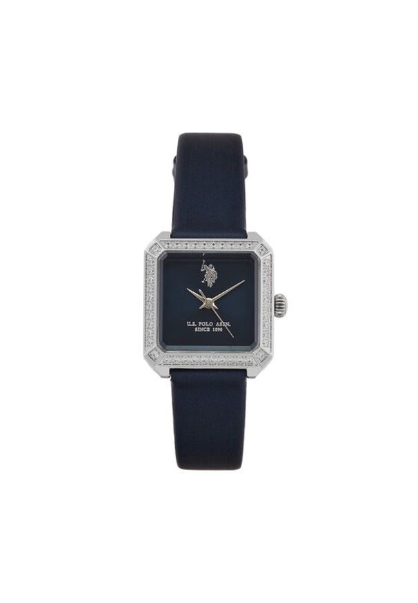 U.S. Polo Assn. Zegarek Brigitte USP8475BL Granatowy. Kolor: niebieski. Materiał: skóra