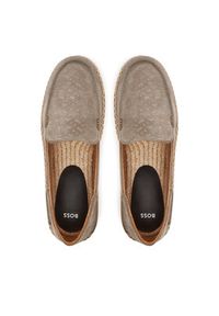 BOSS Espadryle Madeira Slon 50541781 Khaki. Kolor: brązowy. Materiał: skóra, zamsz
