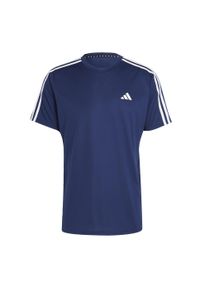 Adidas - Koszulka treningowa męska adidas Essentials 3-Stripes. Kolor: biały, niebieski, wielokolorowy. Materiał: materiał. Sport: fitness
