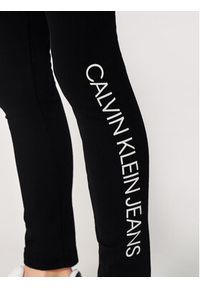 Calvin Klein Jeans Legginsy Logo IG0IG00740 Czarny Slim Fit. Kolor: czarny. Materiał: bawełna #3