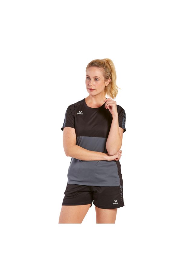 ERIMA - Damska koszulka Erima Six Wings. Kolor: czarny, szary, wielokolorowy. Materiał: materiał. Sport: piłka nożna