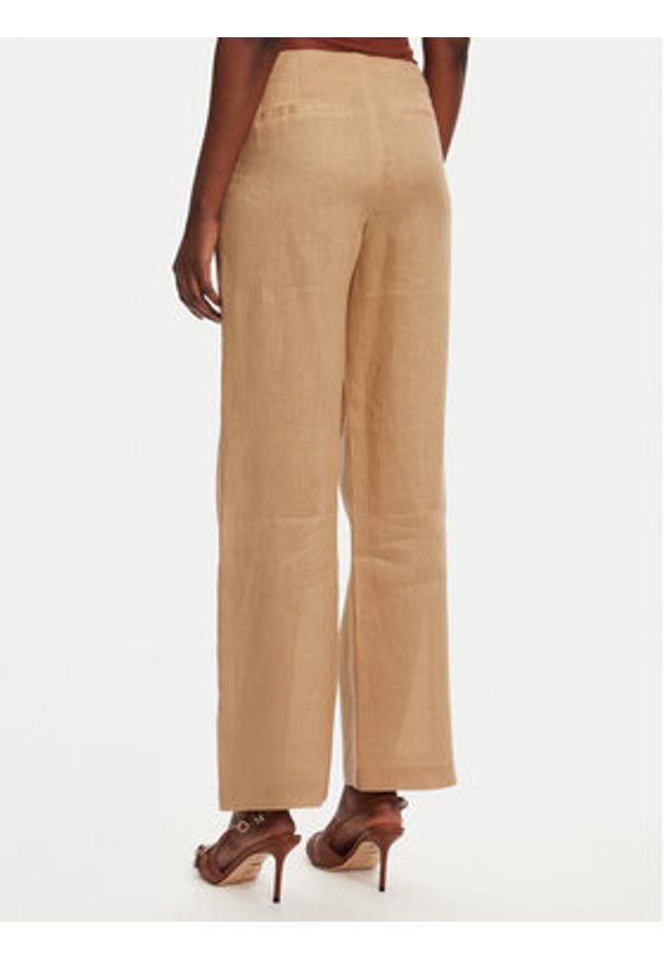 BARDOT Spodnie materiałowe Balia Hipster 59854PB Beżowy Regular Fit. Kolor: beżowy. Materiał: len