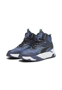 Buty do chodzenia męskie Puma Trinity Mid Hybrid L. Wysokość cholewki: za kostkę. Zapięcie: sznurówki. Kolor: wielokolorowy, niebieski. Materiał: materiał. Szerokość cholewki: normalna. Sport: turystyka piesza