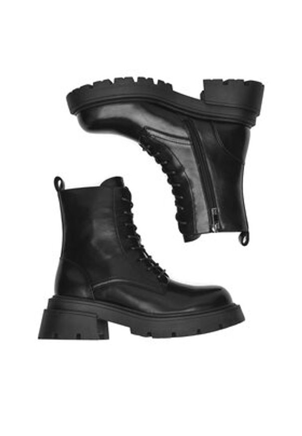 Badura Trzewiki WFA3149-1Z Czarny. Kolor: czarny. Materiał: skóra