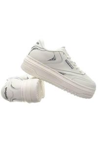Buty do chodzenia damskie Reebok Club C Extra. Zapięcie: sznurówki. Kolor: biały. Materiał: tkanina, materiał, skóra, syntetyk. Szerokość cholewki: normalna. Model: Reebok Club. Sport: turystyka piesza