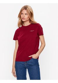 TOMMY HILFIGER - T-Shirt Tommy Hilfiger. Kolor: czerwony. Materiał: bawełna #1