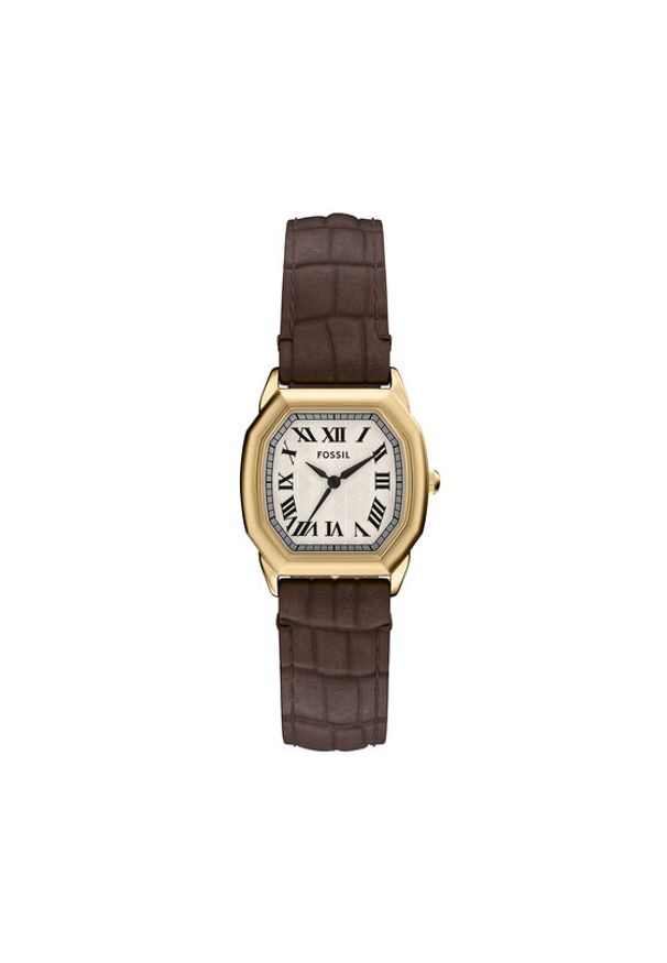 Fossil Zegarek Harlow ES5426 Brązowy. Kolor: brązowy