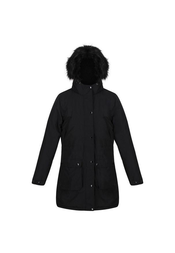 Regatta - Kurtka Wodoodporna Damska Ocieplana Voltera. Kolor: czarny. Sport: turystyka piesza