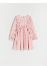 Reserved - Sukienka w kwiaty - pastelowy róż. Kolor: różowy. Materiał: tkanina. Wzór: kwiaty #1