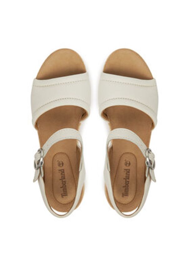 Timberland Espadryle Santorini Sun TB0A4168ETD1 Écru. Kolor: kremowy. Materiał: skóra