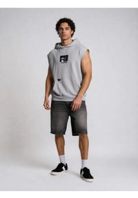 Sinsay - Bluza z kapturem z nadrukiem Rocky Balboa - szary. Typ kołnierza: kaptur. Kolor: szary. Wzór: nadruk #1