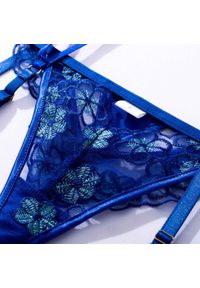 Intica - Komplet bielizny z drobnym wzorem i przezroczystymi wstawkami Solja. Kolor: czarny. Materiał: materiał. Wzór: paski #2