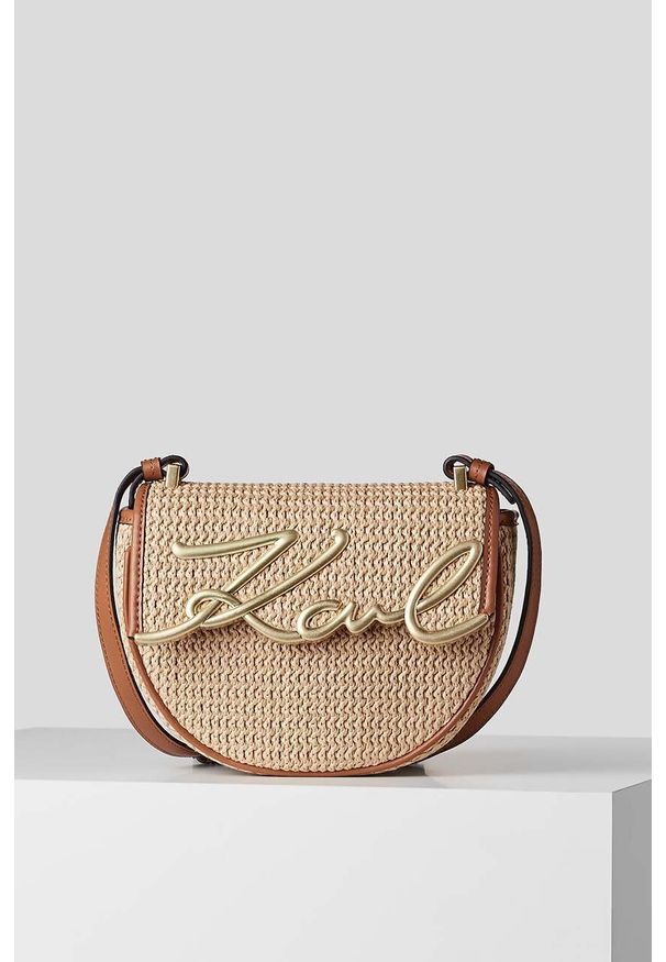 Karl Lagerfeld torebka kolor beżowy. Kolor: beżowy