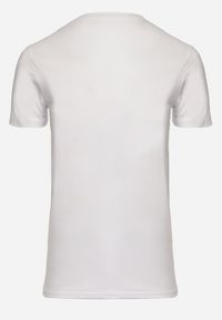 Born2be - Biały Bawełniany T-shirt z Ozdobnym Nadrukiem Littana. Okazja: na co dzień. Kolor: biały. Materiał: bawełna. Wzór: nadruk. Sezon: wiosna, lato. Styl: casual, klasyczny
