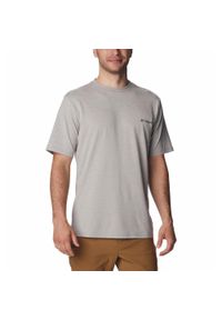 columbia - Koszulka Męska Columbia CSC Basic Logo Short Sleeve T-Shirt. Kolor: beżowy