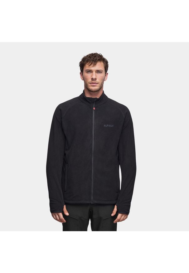 Bluza turystyczna polarowa męska Alpinus Kerkis 1/3 zamek. Kolor: czarny. Materiał: polar. Sport: turystyka piesza