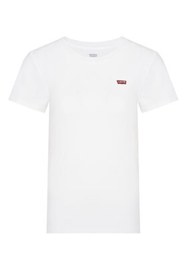 Levi's® Komplet 2 t-shirtów Essential 004AO-0002 Biały Slim Fit. Kolor: biały. Materiał: bawełna