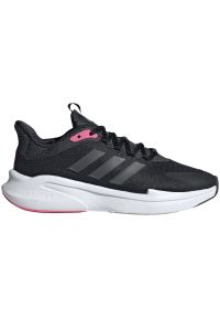 Adidas - Buty do biegania adidas AlphaEdge + W IF7287 czarne. Zapięcie: sznurówki. Kolor: czarny. Materiał: materiał, syntetyk, guma. Szerokość cholewki: normalna. Sport: fitness