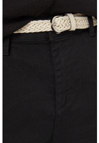 medicine - Medicine Spodnie damskie kolor czarny proste high waist. Okazja: na co dzień. Stan: podwyższony. Kolor: czarny. Styl: casual #5