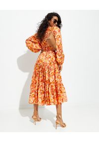 ZIMMERMANN - Pomarańczowa sukienka Mae. Kolor: pomarańczowy. Materiał: jedwab. Długość: midi #7