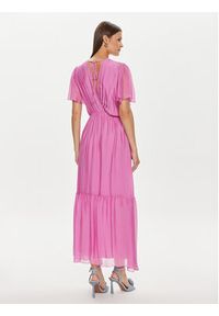 Haveone Sukienka letnia AFF-L013 Fioletowy Regular Fit. Kolor: fioletowy. Materiał: wiskoza. Sezon: lato